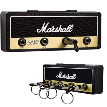 Marshall Schlüsselbrett Schlüsselhalter Wandmontage Jack R 2.0 JCM800 Gitarre Schlüsselanhänger Haken Halterung für Schlüssel Haus Befestigung mit 4 Gitarrenstecker